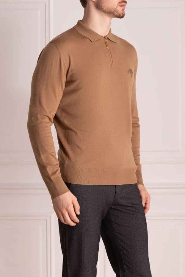 Stefano Ricci polo for men brown woolen with logo 174356 - photo 3