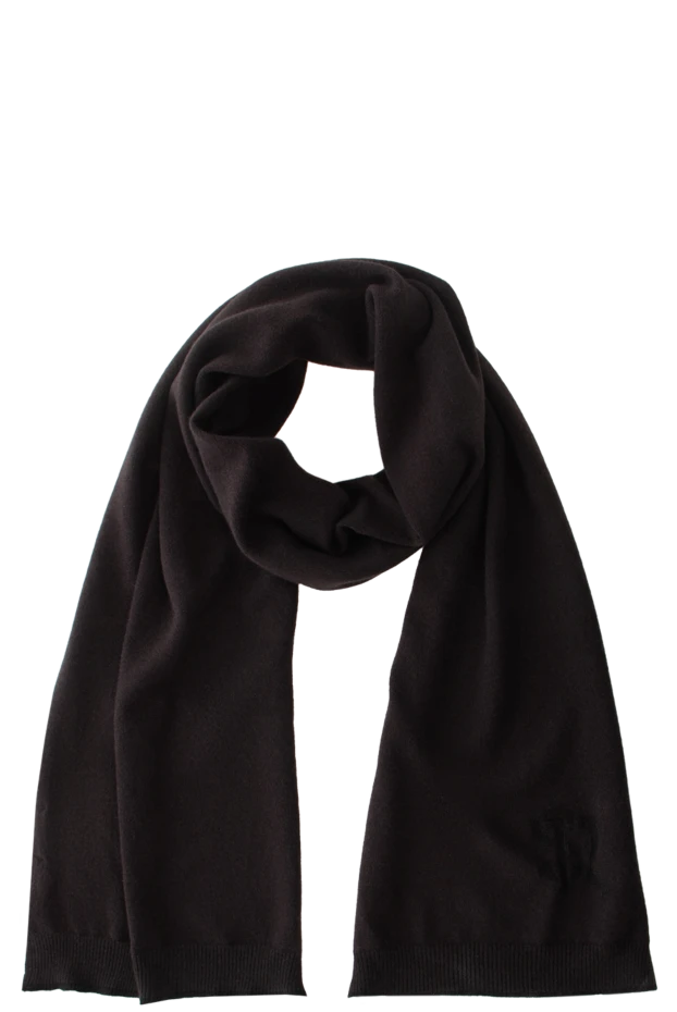 Шарф із кашеміру шовку коричневий чоловічий - фото 1
