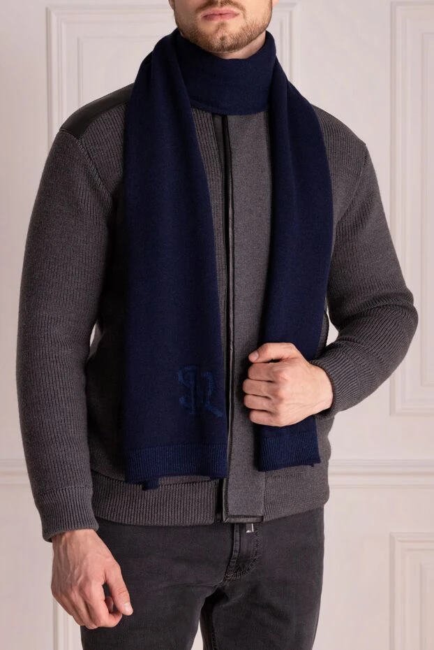 Stefano Ricci scarf from cashmere silk blue for men 174364 - photo 2