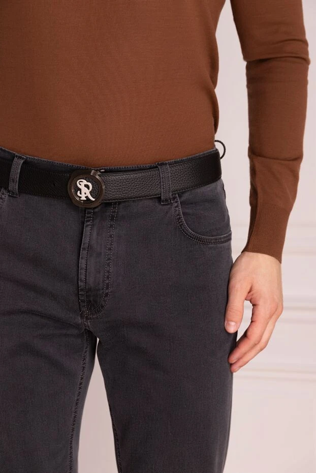 Stefano Ricci black genuine leather belt for men 174375 - photo 2
