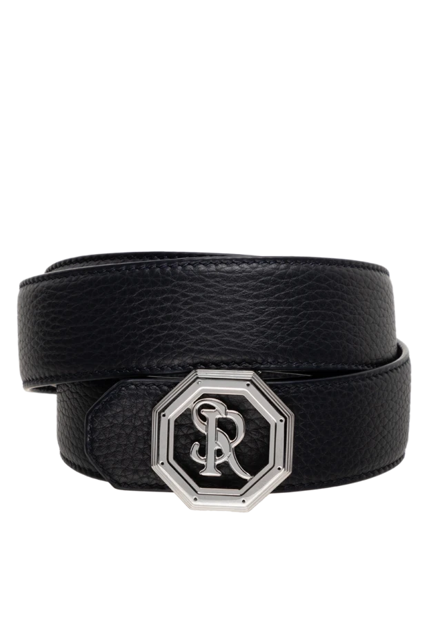 Stefano Ricci ремень из натуральной кожи синий мужской 174379 - фото 1