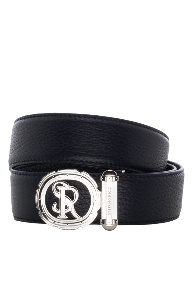 Blue genuine leather belt for men - photo 1