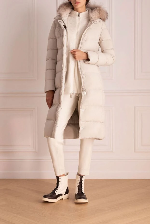 Moorer женские пальто белое женское купить с ценами и фото 174409 - фото 2