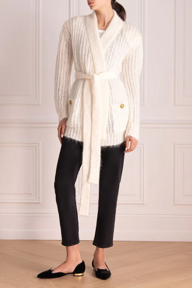 Balmain woman white cardigan for women buy with prices and photos 174447 - photo 2