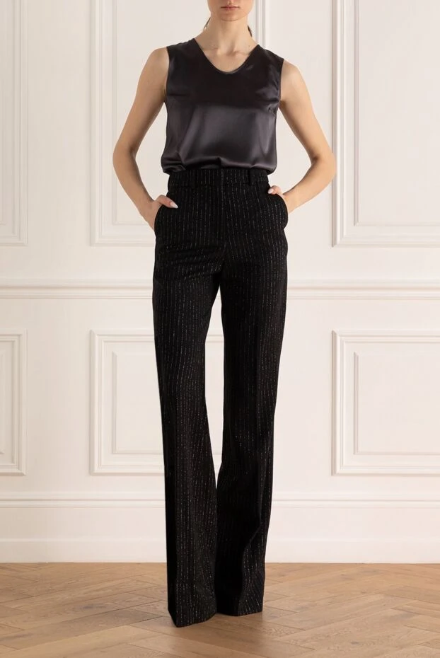Balmain woman black woolen trousers for women buy with prices and photos 174461 - photo 2