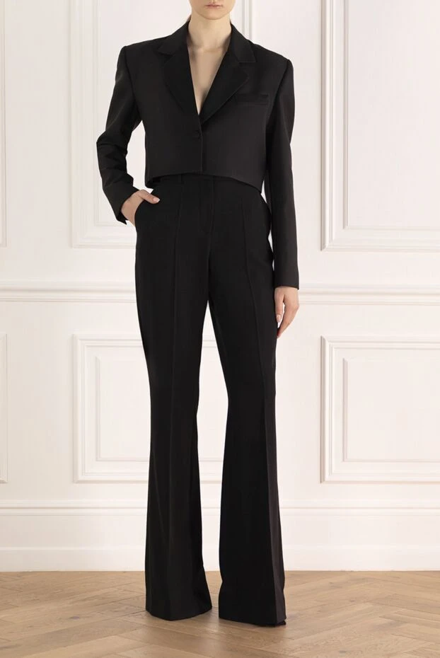 Balmain жіночі штани з вовни чорні жіночі купити фото з цінами 174462 - фото 2