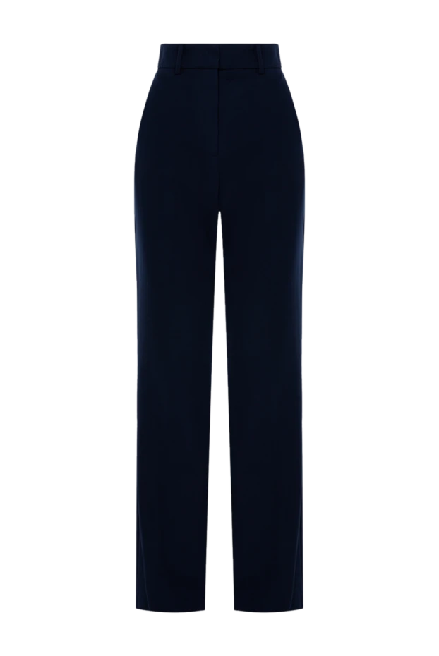 Balmain woman blue wool trousers for women 174463 - photo 1