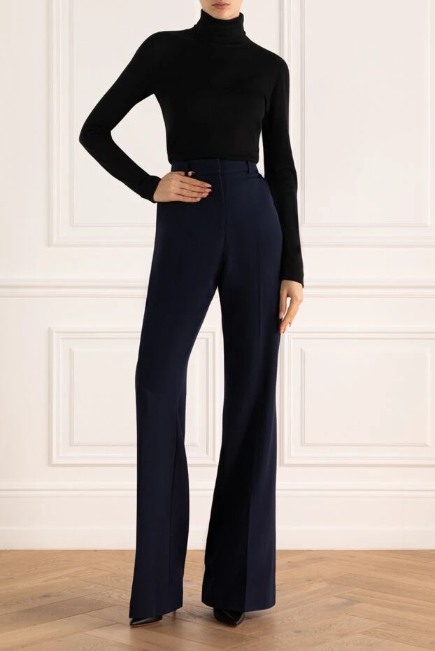Balmain woman blue wool trousers for women buy with prices and photos 174463 - photo 2