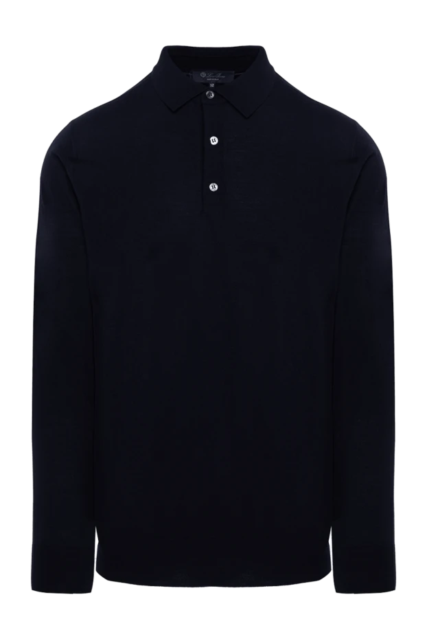 Loro Piana man wool long sleeve polo blue for men buy with prices and photos 174478 - photo 1