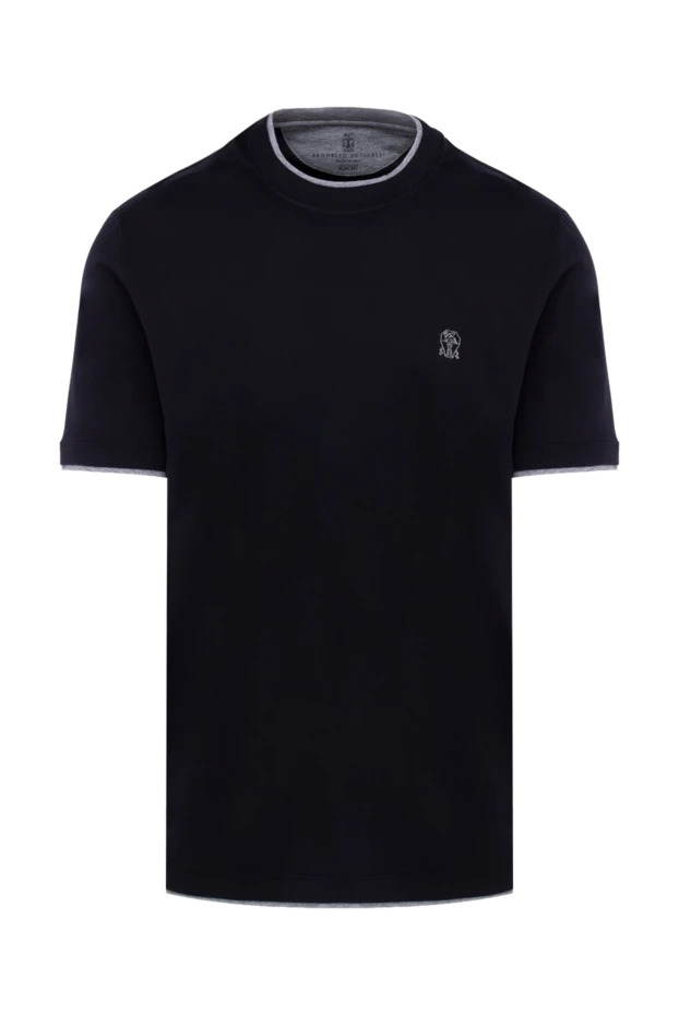 Brunello Cucinelli blue cotton t-shirt for men 174513 - photo 1