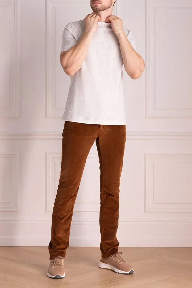 Brunello Cucinelli футболка из хлопка серая мужская 174520 - фото 2