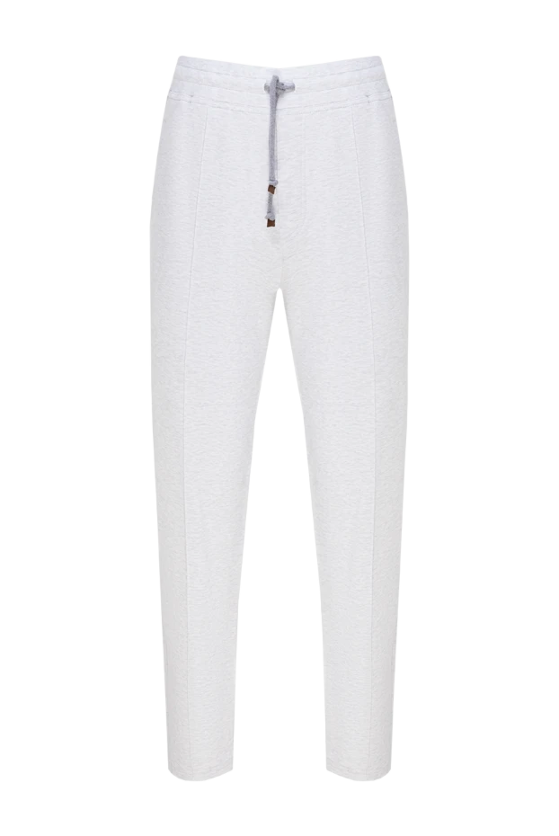 Brunello Cucinelli sports pants for men made of cotton and polyamide gray 174549 - photo 1