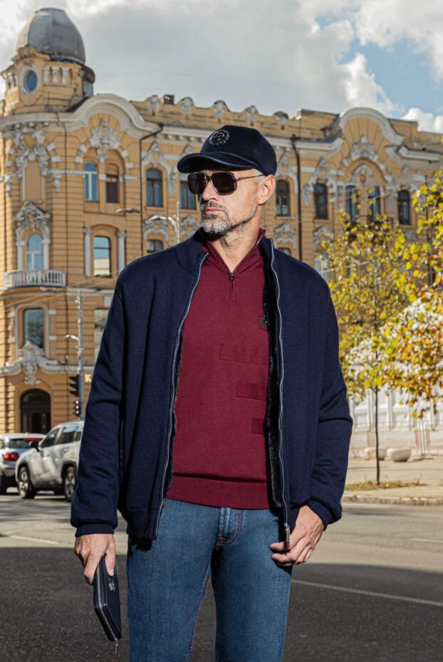 Brunello Cucinelli men's cotton trousers in a marled shade with a drawstring waistband 174549 - photo 2