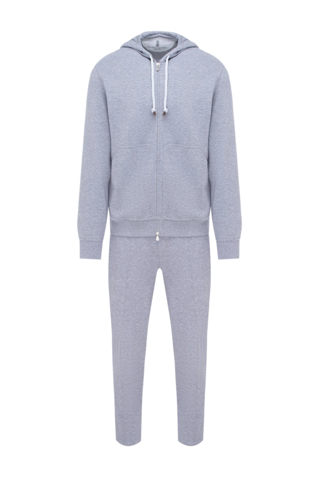 Brunello Cucinelli sports suit for men made of cotton and polyamide gray 174553 - photo 1