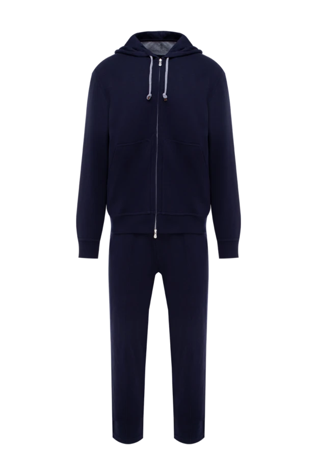Brunello Cucinelli sports suit for men made of cotton and polyamide blue 174554 - photo 1