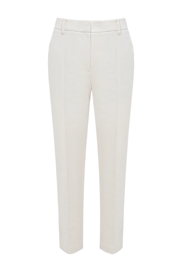 Brunello Cucinelli women's white trousers with pockets 174563 - photo 1