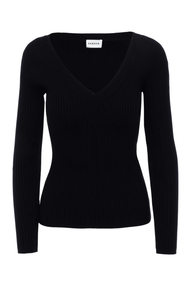 P.A.R.O.S.H. woman black viscose and polymer jumper for women 174587 - photo 1