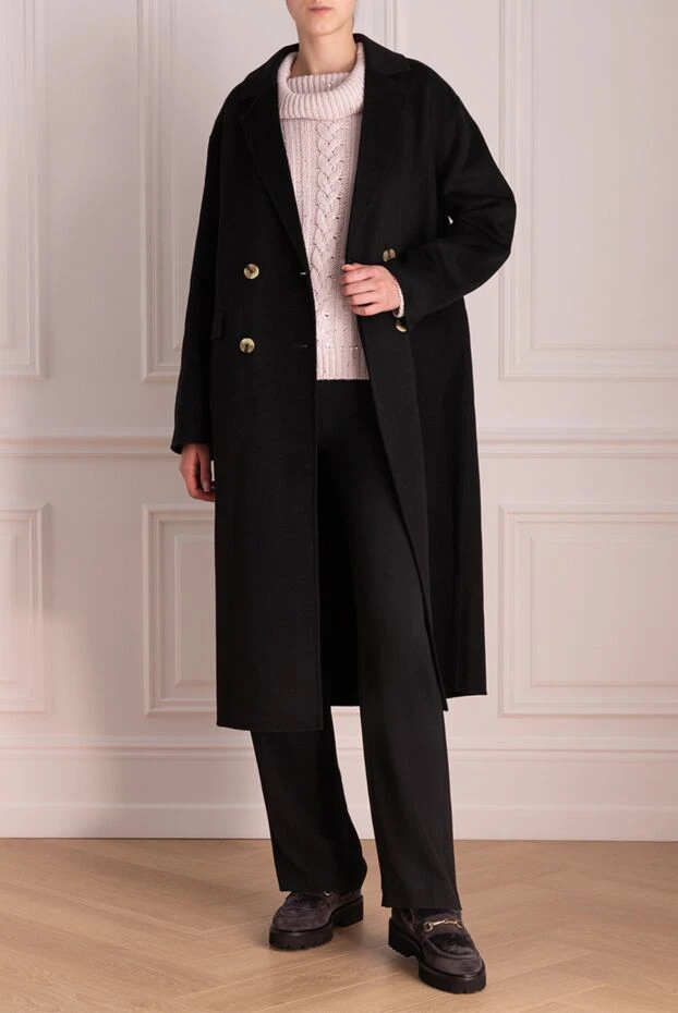 Max&Moi жіночі пальто із вовни чорне жіноче купити фото з цінами 174592 - фото 2