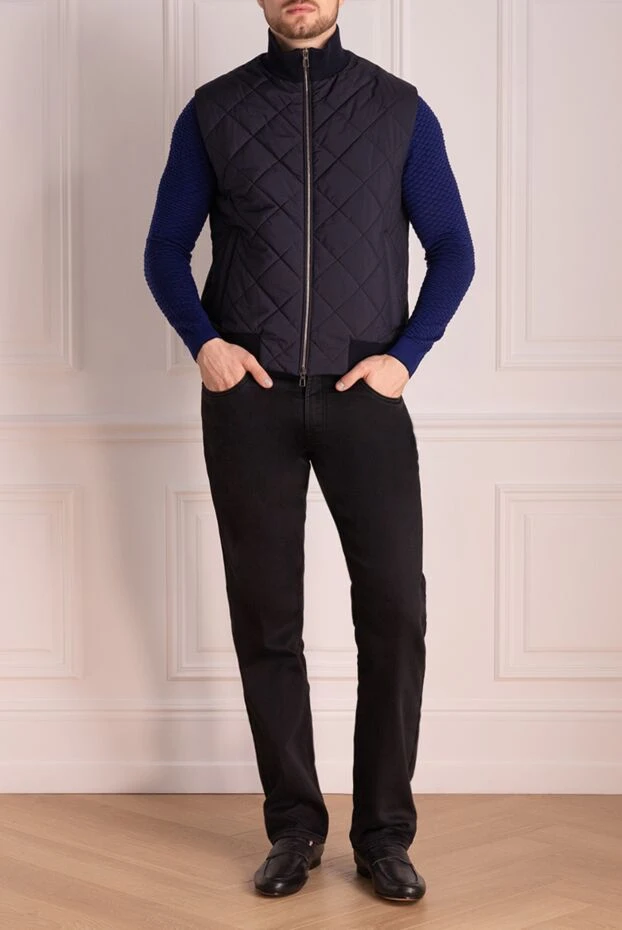 Loro Piana man blue wool and polyamide vest for men buy with prices and photos 174618 - photo 2