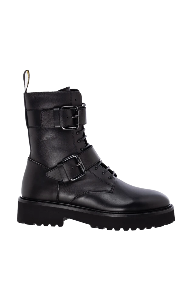 Doucal`s black leather boots for women 174631 - photo 1