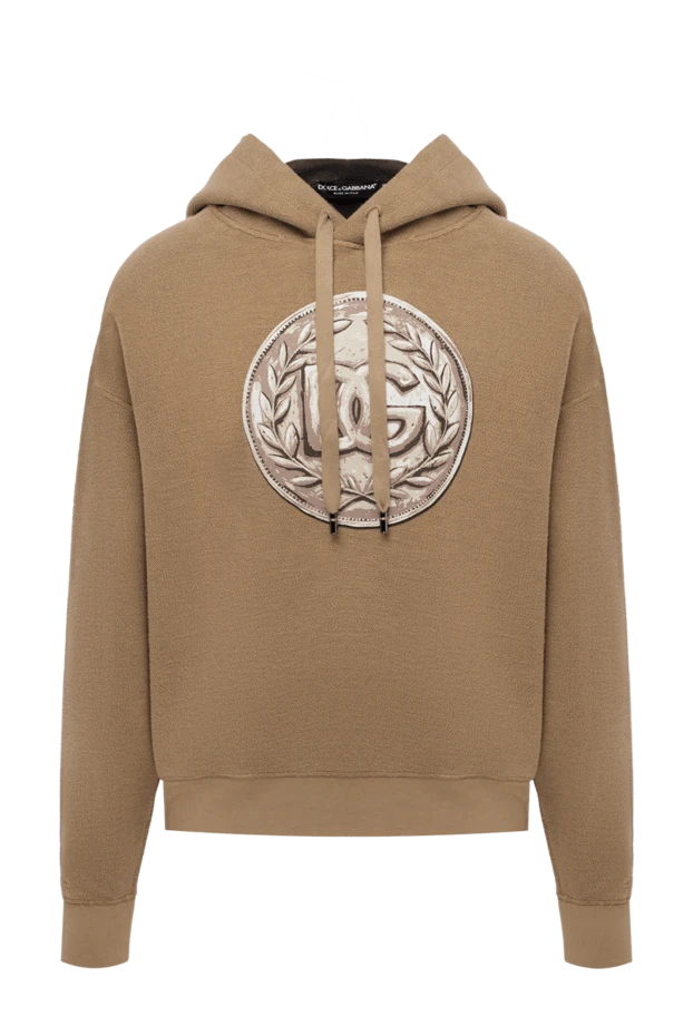 Dolce & Gabbana man men's cotton hoodie, beige 174641 - photo 1