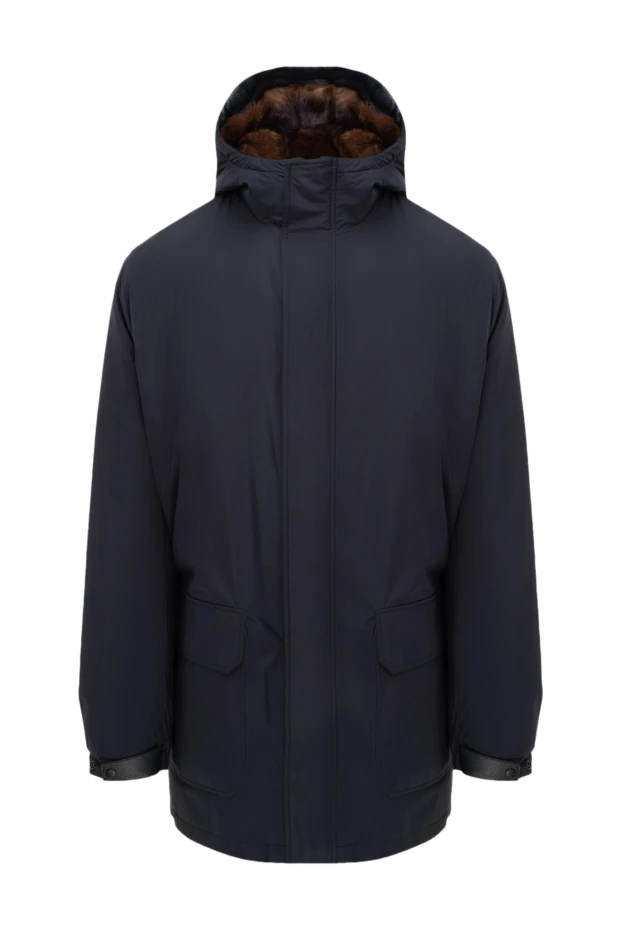 Seraphin мужские куртка из нейлона и меха синяя мужская купить с ценами и фото 174661 - фото 1