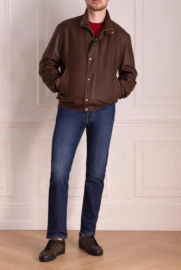 Seraphin мужские куртка из кожи коричневая мужская купить с ценами и фото 174665 - фото 2