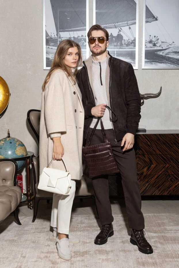 Дублянка зі шкіри коричнева чоловіча - фото 2