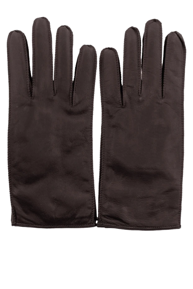 Seraphin gloves made of genuine leather brown men's 174682 - photo 1