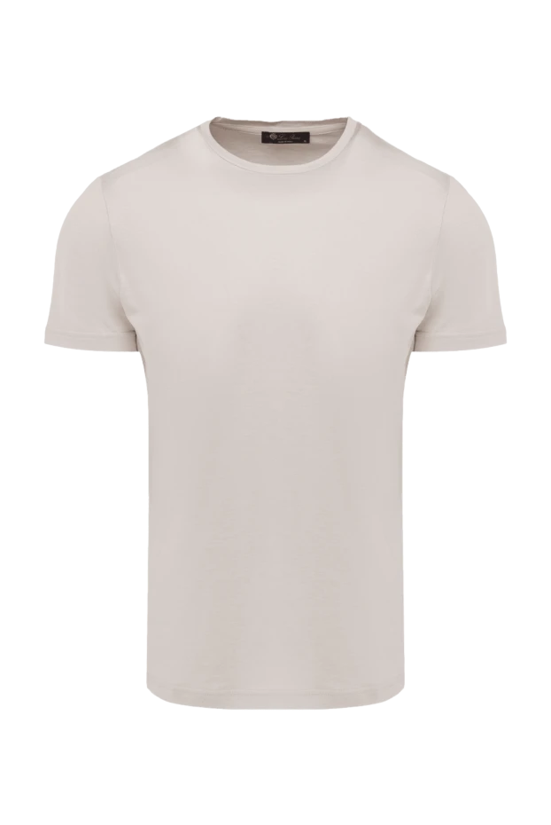 Loro Piana мужские футболка из шелка и хлопка серая мужская купить с ценами и фото 174748 - фото 1