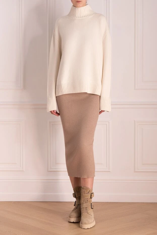 Юбка бежевая женская - фото 2