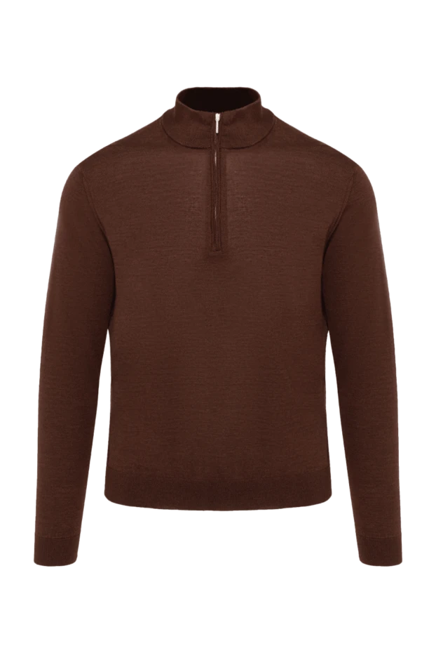 Cesare di Napoli man men's cashmere and silk troyer brown 174797 - photo 1