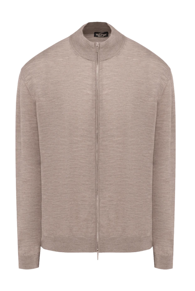 Cesare di Napoli man cashmere and silk cardigan for men, beige buy with prices and photos 174801 - photo 1