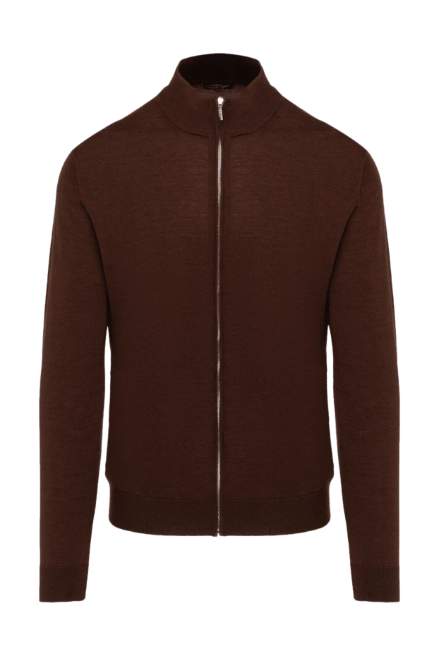 Cesare di Napoli man men's cashmere and silk cardigan brown buy with prices and photos 174802 - photo 1