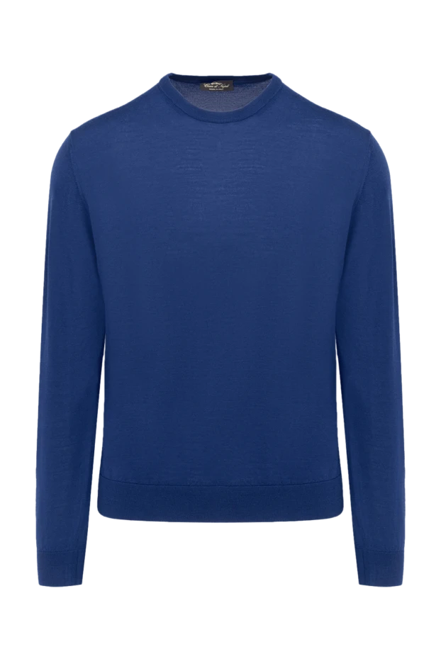 Cesare di Napoli man men's blue long sleeve wool jumper buy with prices and photos 174803 - photo 1