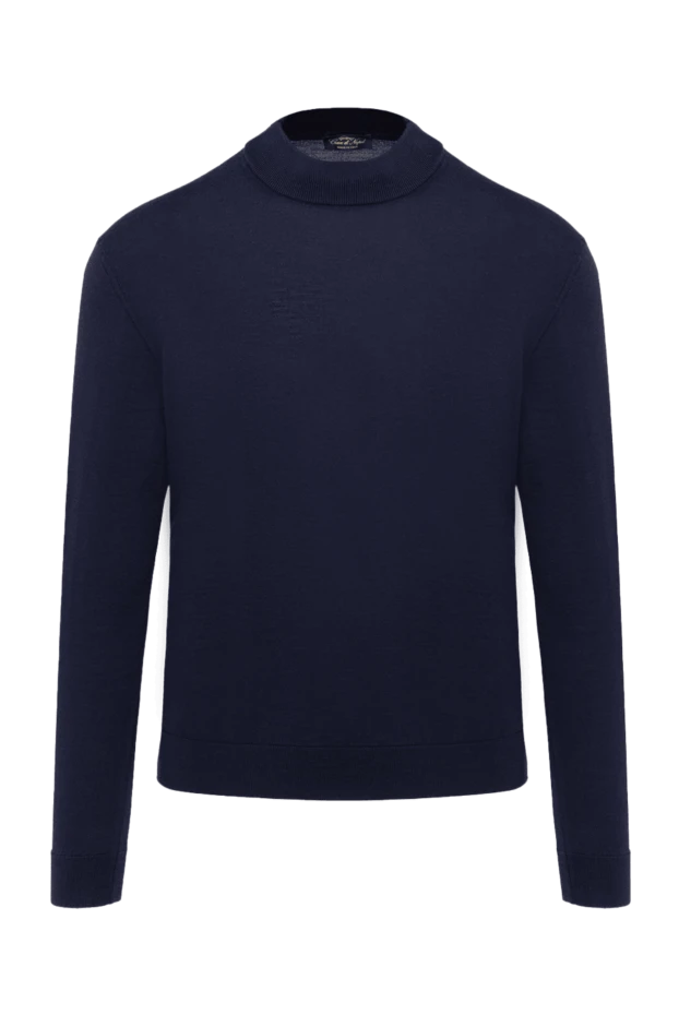 Cesare di Napoli man men's blue cashmere and silk jumper buy with prices and photos 174804 - photo 1