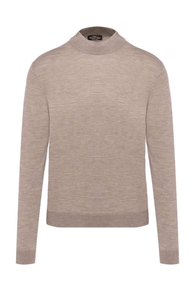 Cesare di Napoli man cashmere and silk jumper for men, beige buy with prices and photos 174806 - photo 1