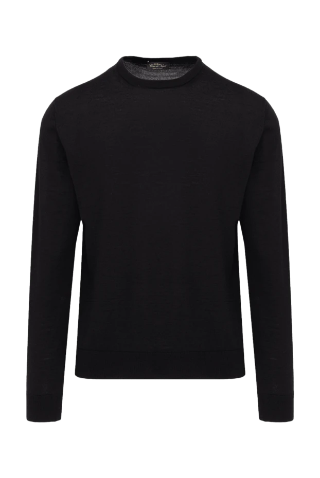 Cesare di Napoli man long sleeve wool jumper for men, black buy with prices and photos 174821 - photo 1