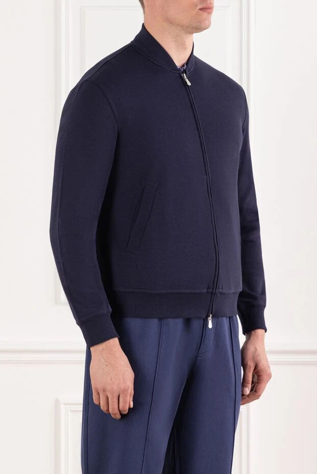Brunello Cucinelli кофта спортивная с двухзамковой молнией и плотными манжетами 174844 - фото 3