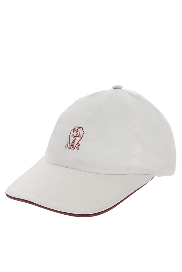 Brunello Cucinelli кепка з поліестеру та поліаміду біла чоловіча 174859 - фото 3