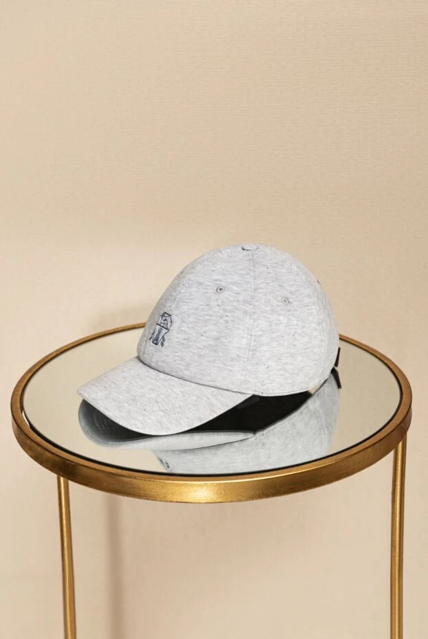 Brunello Cucinelli кепка из хлопка серая мужская 174862 - фото 3