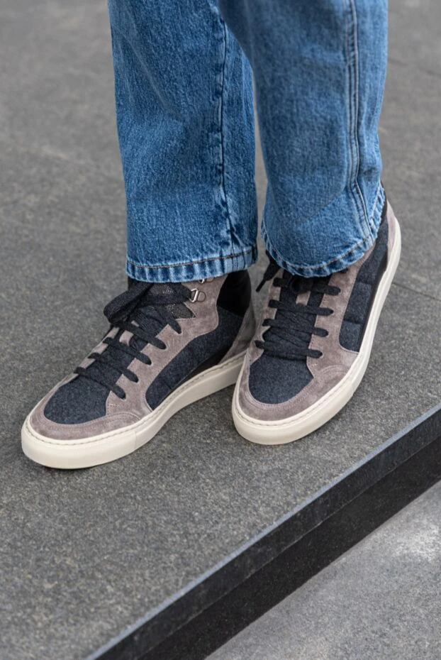 Brunello Cucinelli brown hightop sneakers for women 174867 - photo 2