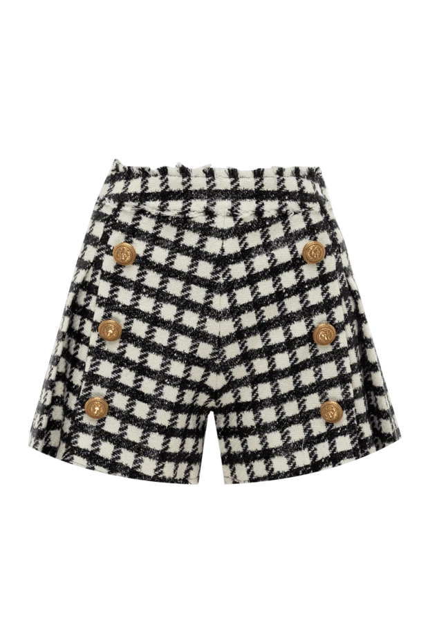 Balmain woman white wool and polyamide shorts for women buy with prices and photos 174881 - photo 1