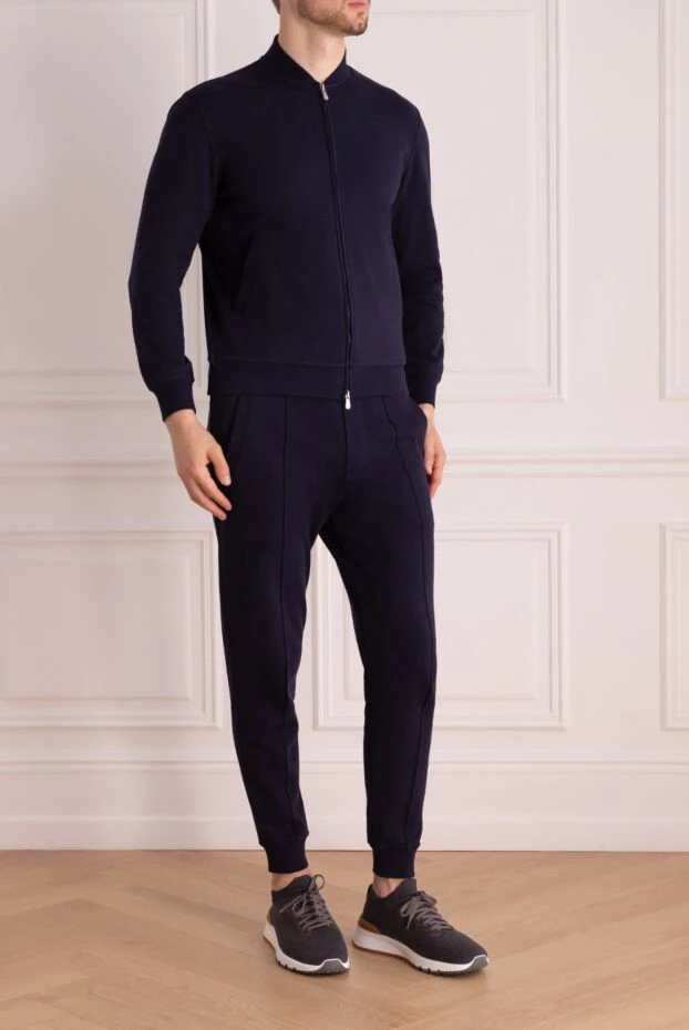 Brunello Cucinelli костюм из плотного трикотажа с лаконичным воротником и манжетами 174929 - фото 3