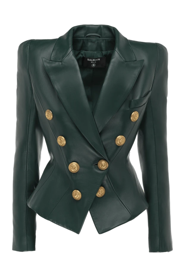 Balmain woman green leather jacket for women buy with prices and photos 174934 - photo 1