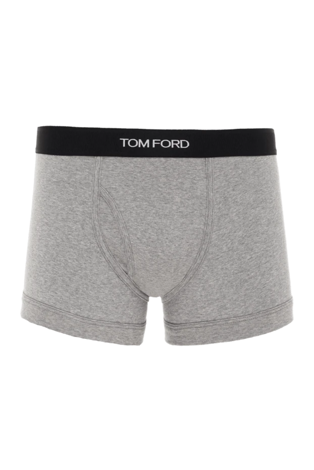 Tom Ford боксеры мужские из хлопка и эластана серые 174943 - фото 1