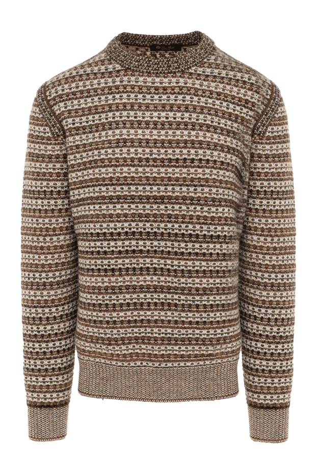 Loro Piana man men's long sleeve cashmere jumper, brown buy with prices and photos 174960 - photo 1