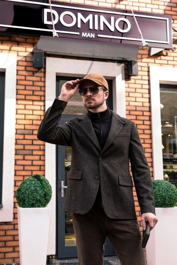 Loro Piana dark brown cashmere and alpaca jacket with vest insert 174965 - photo 2