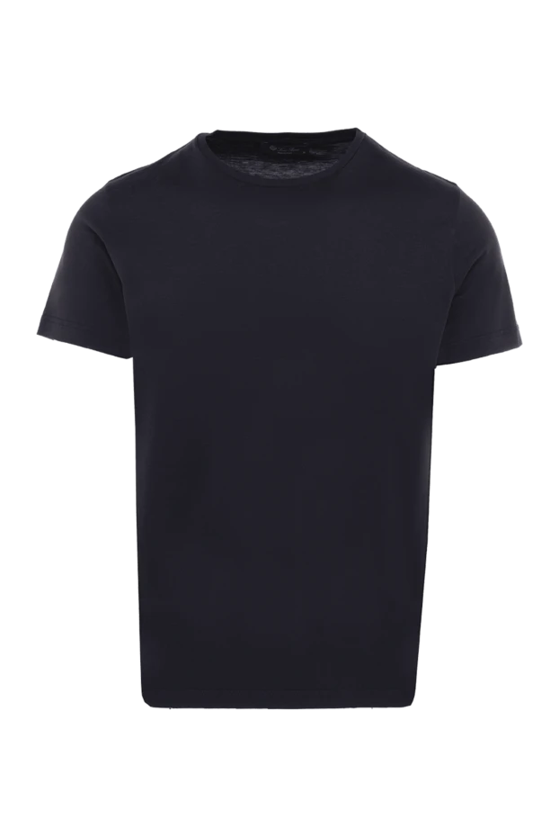 Loro Piana мужские футболка из шелка и хлопка синяя мужская купить с ценами и фото 174966 - фото 1