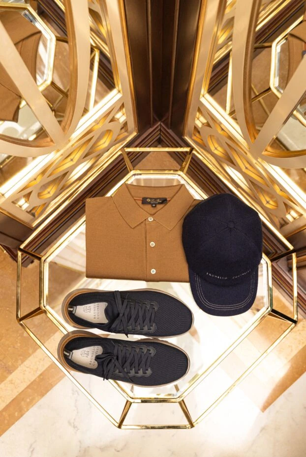 Loro Piana men's brown wool long-sleeve polo shirt 174967 - photo 2